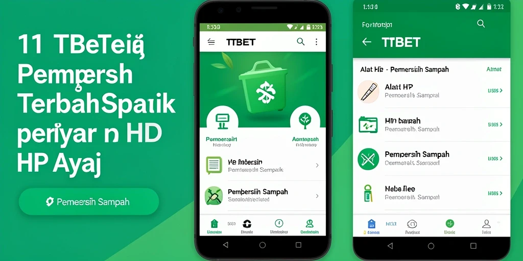 Tampilan antarmuka pembersih sampah 11TBET yang sederhana dan efektif.