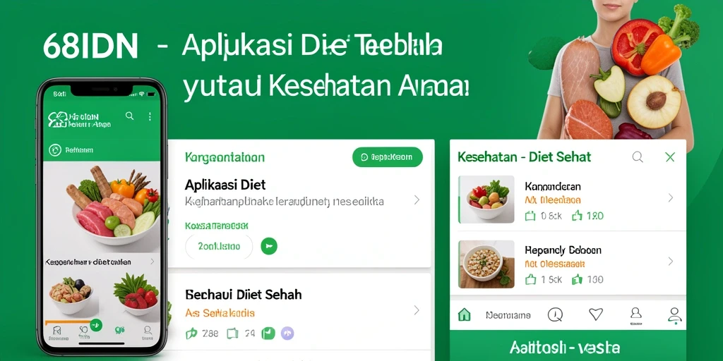Tampilan utama aplikasi 68IDN untuk Diet Sehat.