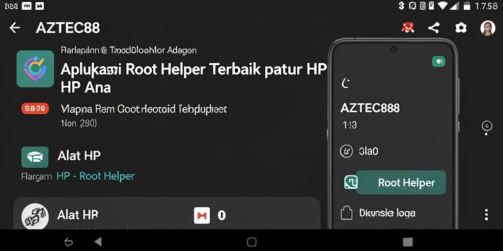 Screenshot aplikasi AZTEC88 menampilkan antarmuka yang sederhana dan fungsional.