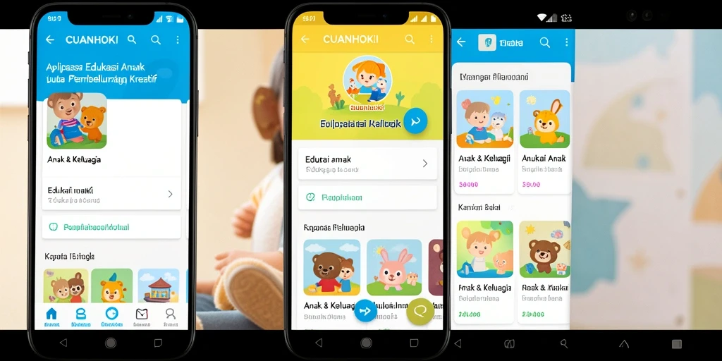 Antarmuka CUANHOKI yang interaktif dan menarik untuk anak-anak.