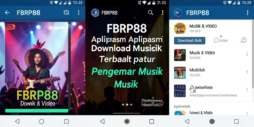 Tampilan antarmuka aplikasi FBRP88 untuk Download Musik yang menarik.