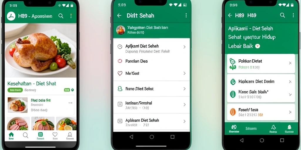 Antarmuka H89 yang ramah pengguna dan fitur Diet Sehat.