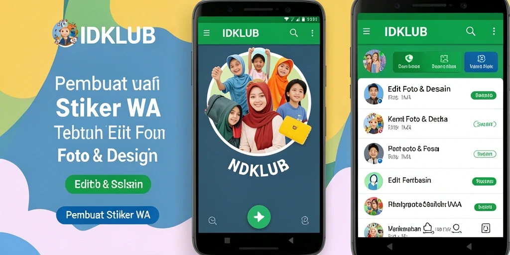 Antarmuka IDKLUB yang sederhana untuk pembuatan stiker WA.