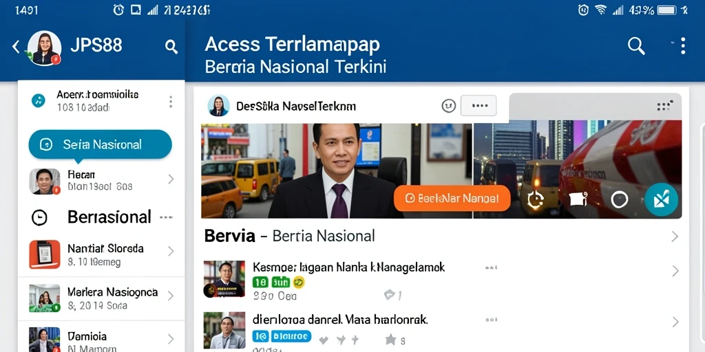 Tampilan antarmuka utama JPS88 yang informatif dan mudah digunakan.