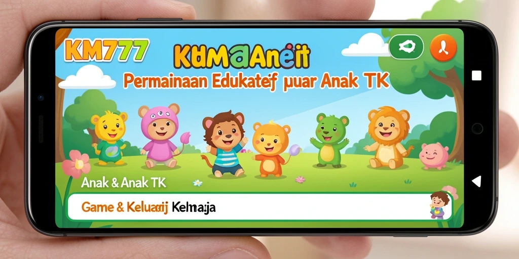 Antarmuka colorful dan interaktif dari aplikasi Game Anak TK.