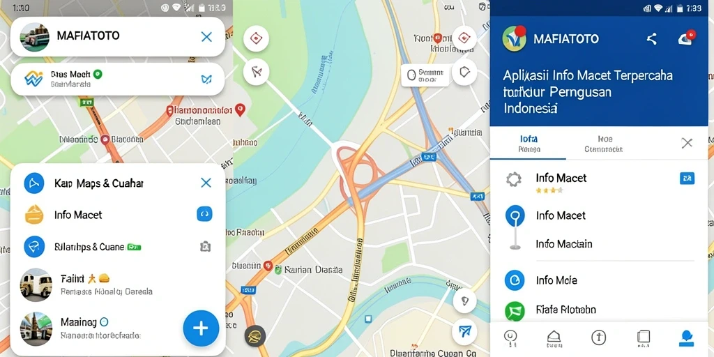 Tampilan antarmuka MAFIATOTO dengan peta kemacetan.