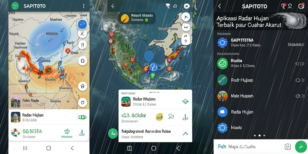 Antarmuka SAPITOTO menampilkan peta radar hujan yang informatif.