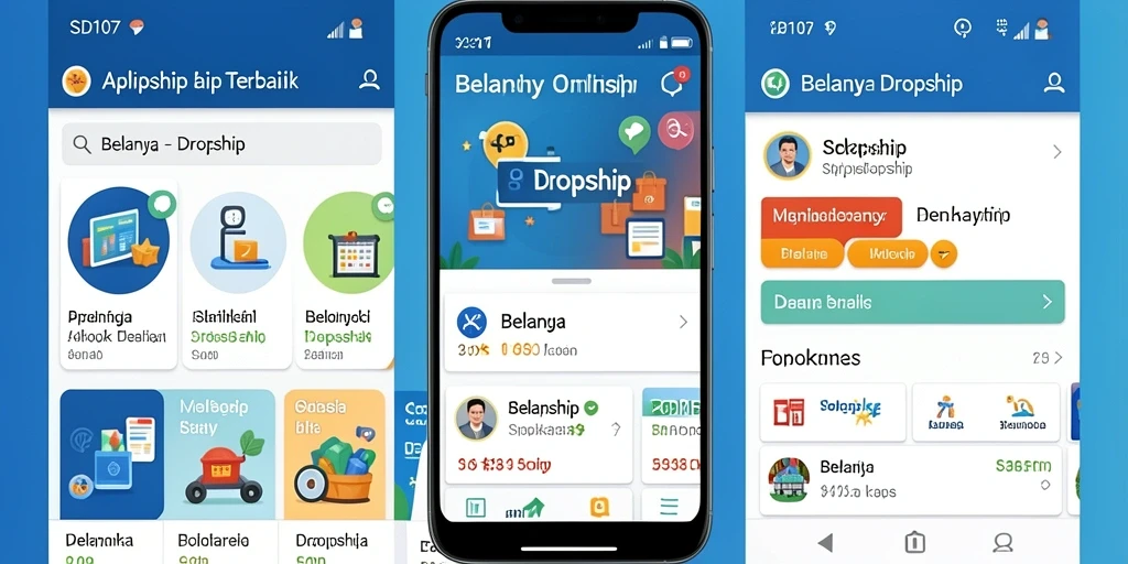 Tampilan antarmuka aplikasi Dropship SD107 yang intuitif dan mudah digunakan.