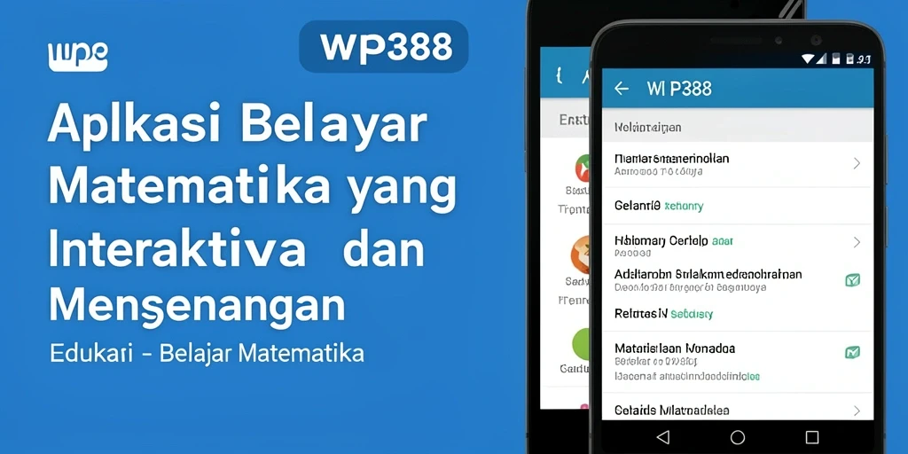 Tampilan antarmuka WP888 yang interaktif untuk belajar matematika.