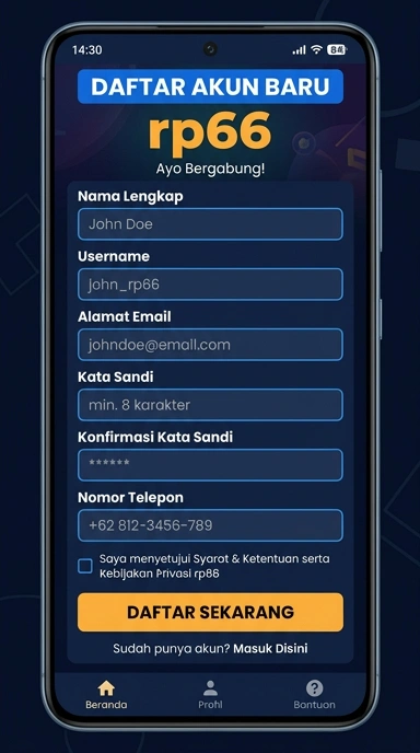 Cara Mudah Registrasi Akun rp66 untuk Pengguna Android